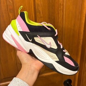 💗Nike Women's Black M2K Tekno Pink Sneakers with Neon Accents 10